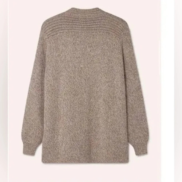 Simply Natural Linda Ebel Cape Alpaca Blend Cardigan OS MELANGE TAN - Picture 11 of 12